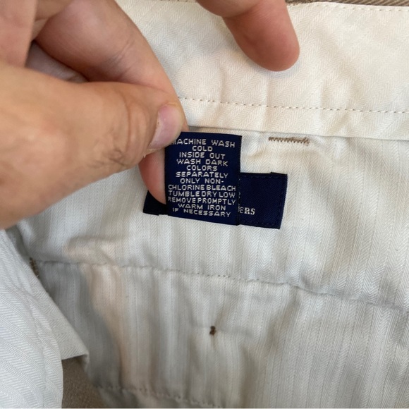 Vintage Brooks Brothers 346 Tan Flat Front Chino Pants Men’s 36x30 (Tag 38x32) - Picture 6 of 6